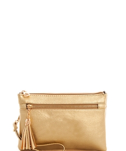 Multi Pocket Crossbody With Two Straps AD2583 GOLD